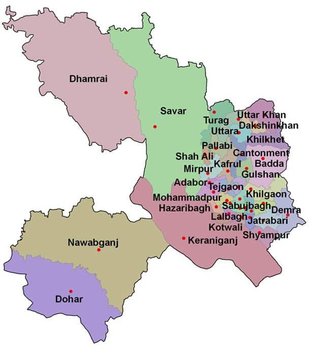 dhaka map