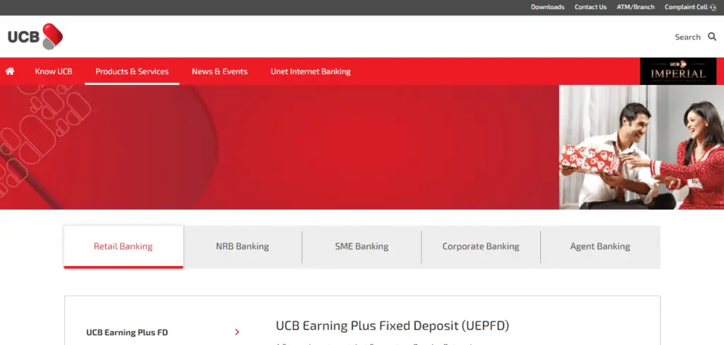 UCB Bank Fixed Deposit