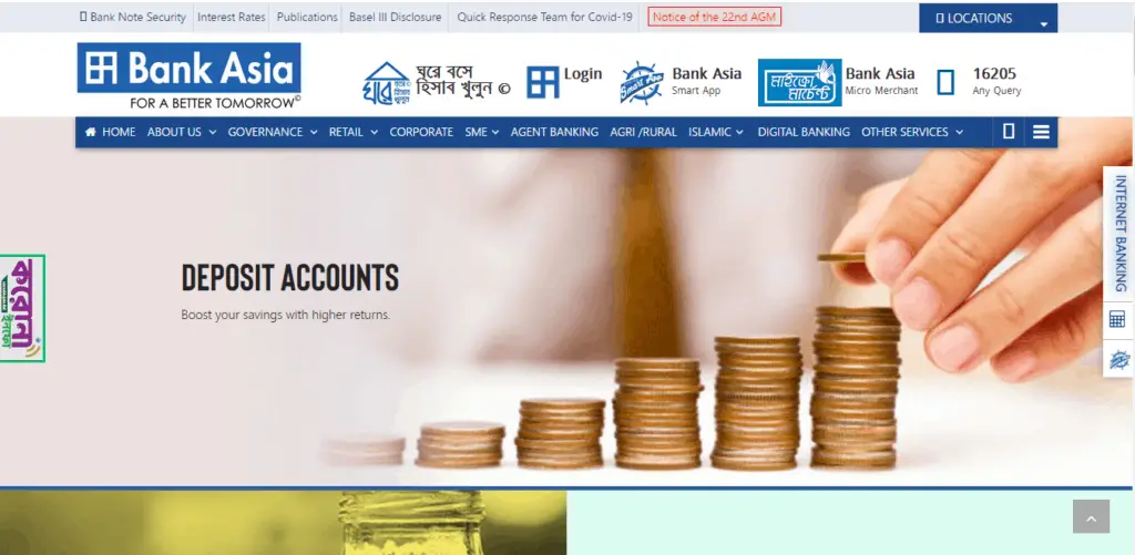 Bank Asia Fixed Deposit