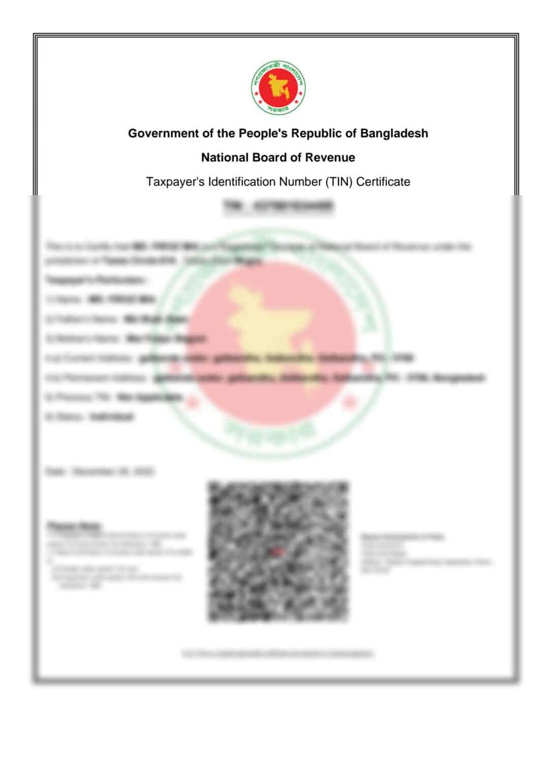 E Tin Certificate Download by NID Number ( others) in Bangladesh 2023